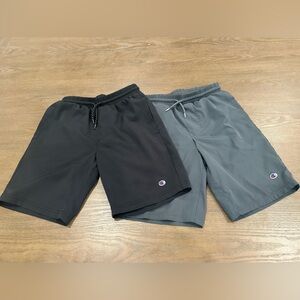 Boys Champion Black and Gray Sport Shorts Size Medium M 8